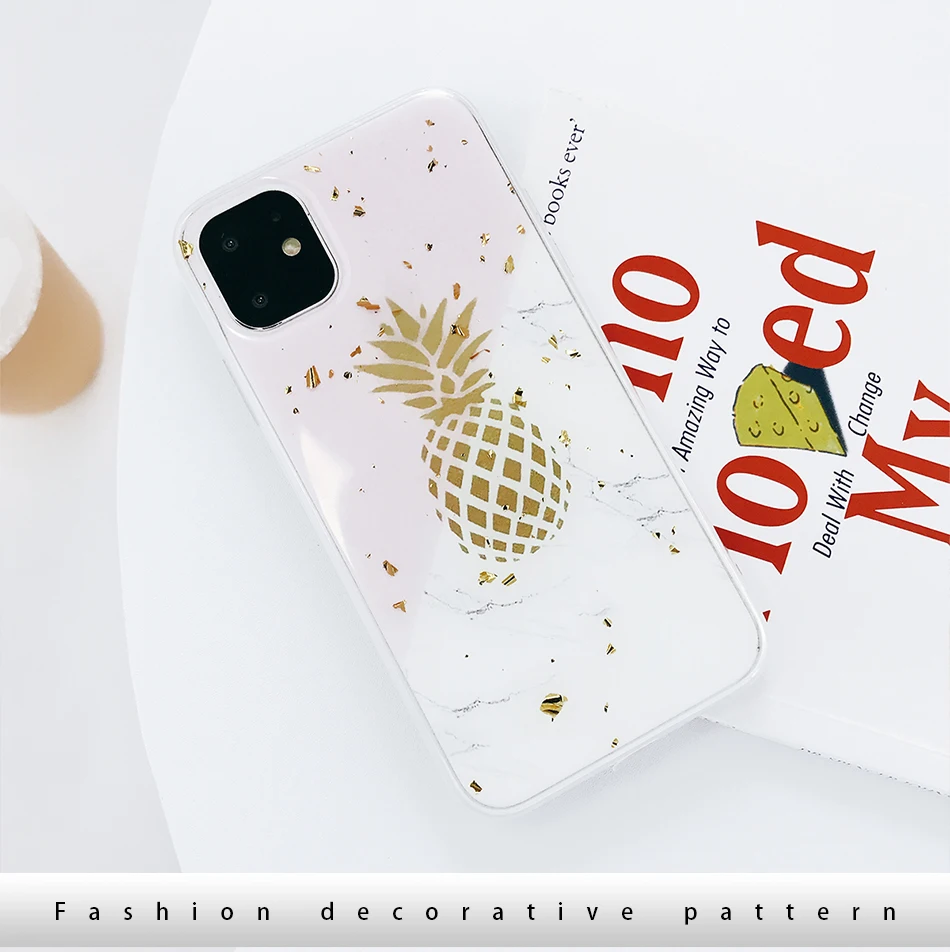 Чехол Ottwn для iPhone 11, золотой фольга, мраморный камень, чехол для телефона s, для iPhone 7, 8 Plus, 6, 6s, XR, XS, 11 Pro, Max X, цветной, мягкий, из ТПУ