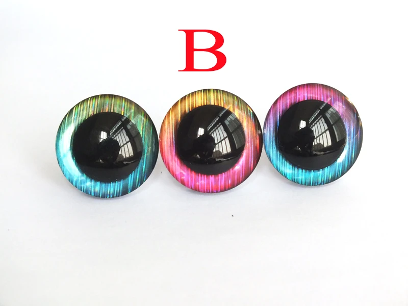 20pcs 14/16/18/20/25/30/35/40mm 3D doll eyes toy safety eyes + fabric + washer diy plush doll doll accessories plush doll accessories doll eyes doll eyewear accessories glass doll eyes doll eyelashes