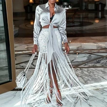 Юбка, модный сексуальный набедренный шарф, цветочный, для латинских танцев, обёрточная бумага, пояс, бахрома, юбки, высокая талия, с блестками, тонкая, Femme, юбки-карандаш, N4