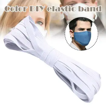

6mm 33Yards Elastic Band Rope for DIY Mask Notebook Necklace Bracelet Sewing 2020