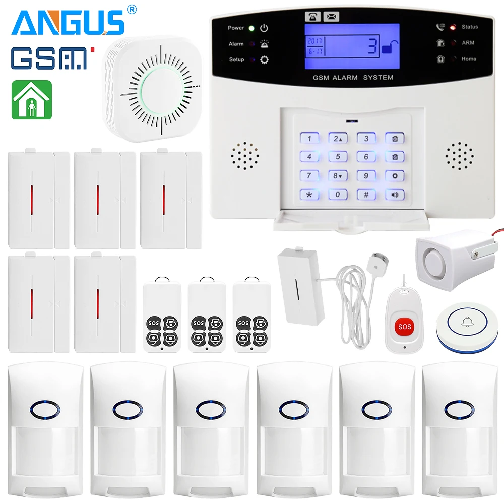 Angus 433 МГц GRPS GSM PSTN умный дом безопасности охранной сигнализации Системы провода и