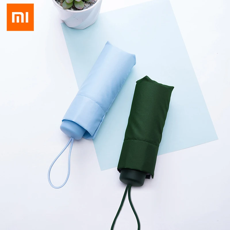 

New Xiaomi umbrella 50% fold Super short sun protection Umbrellas protable Ultralight Rainy Umbrellas waterproof Windproof