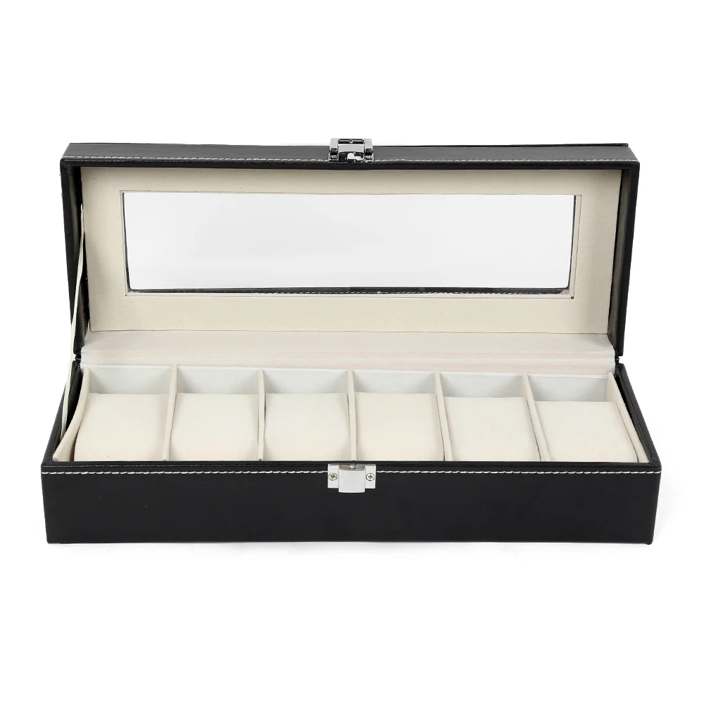 New 6-Position Leather Portable Watch Storage Box Jewelry Make Up Organizer Casket Ring Bracelet Holder Case | Дом и сад