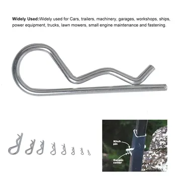

100PCS Zinc Plated Hair Pin Hitch Retaining R Clip Lynch Cotter Spring Assorted Kit Split Cotter Pins Kit Set Fastener Pins