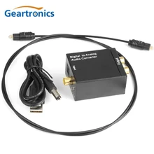 3,5 мм цифро-аналоговый преобразователь Цифровой оптический Toslink SPDIF коаксиальный в аналоговый RCA аудио конвертер адаптер Черный