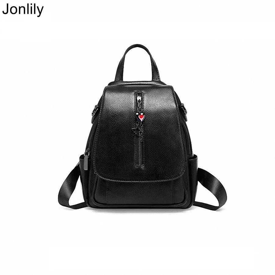 

Jonlily Women Genuine Leather Small Daypack Teens Elegant Mini Backpack Daily Casual Purse for Ladies and Girls -KG180