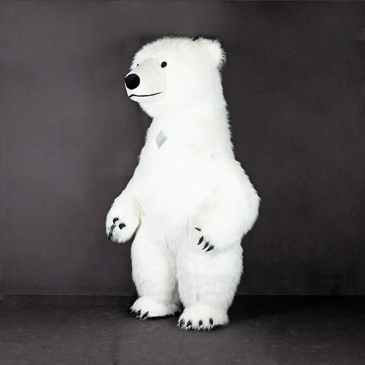 Реклама надувной белый медведь панда талисман костюм костюмы косплей платье для взрослых