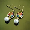 BOCAI  Fashion New Poppy Flower Enamel Jewelry Set Plant Flower Cloisonne Woman Bracelet Pendant EarringS Jewelry 3