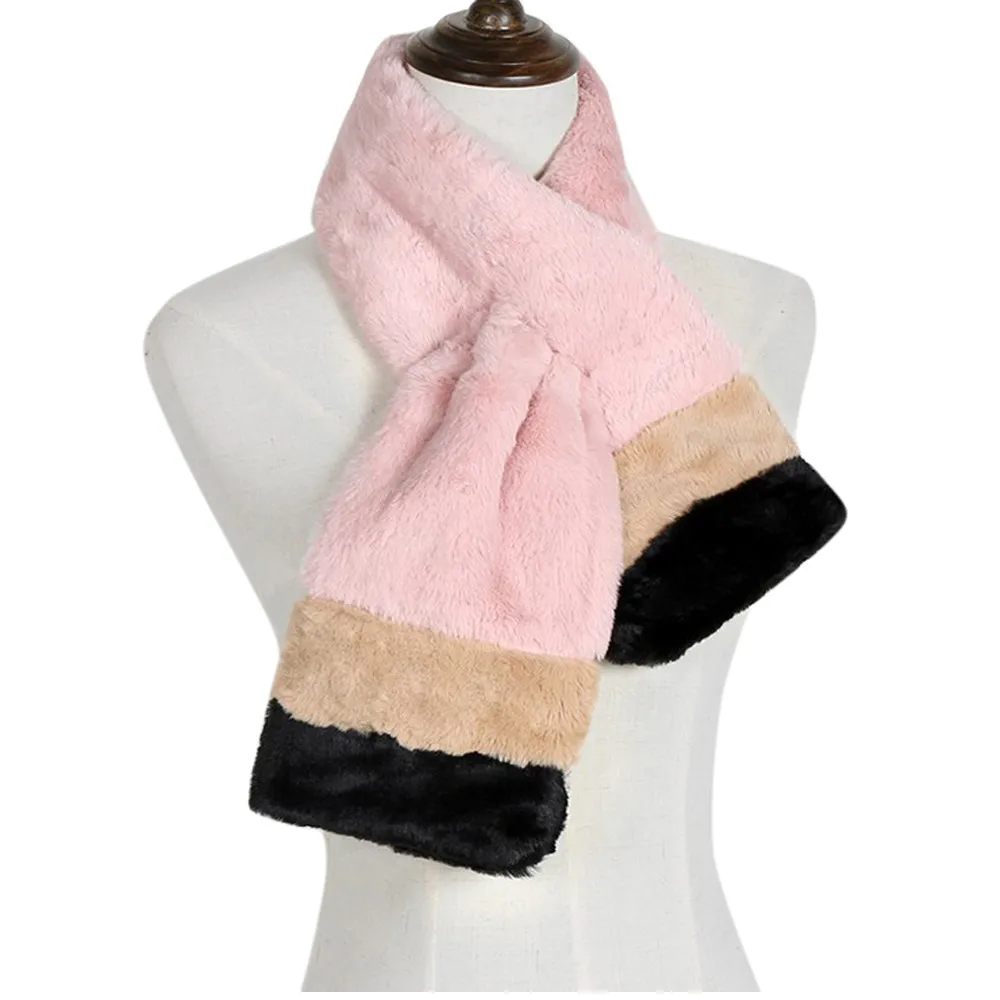 Осенне-зимний женский зимний теплый шарф, модный утолщенный мех, имитация меха, трава, шарфы, платок, длинный шарф#930