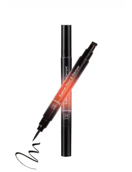 

2 Pcs/set Professional Black Double-headed Seal Eyeliner Pen Waterproof Durable Liquid Eyeliner Pencil TSLM1