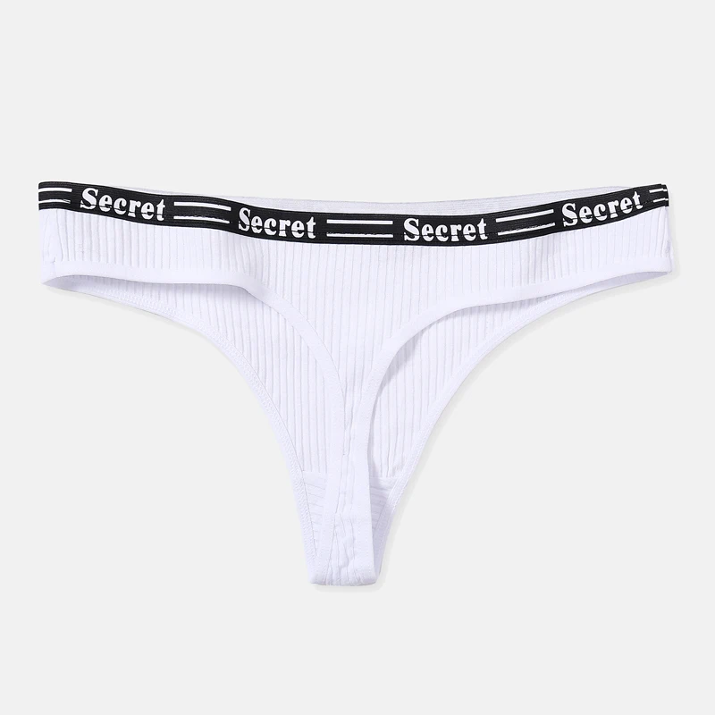 Ladies Sexy Thong Low Waist Letter Thread Cotton Women Lace Panties Knicker Lingerie Underwear Nylon CottonTransparent Panties - Цвет: 5
