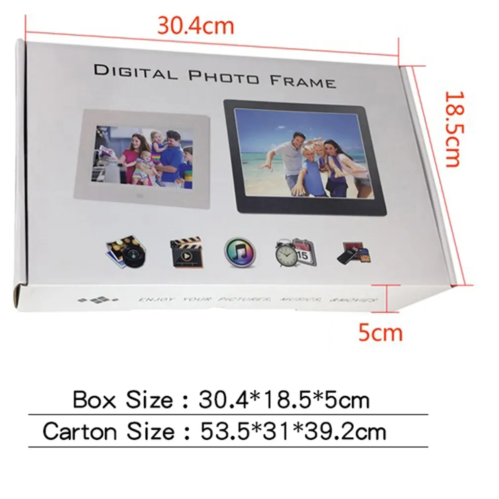 8 Inch Remote Control Automatic Cycle Lcd Widescreen Hd Led Electronic Photo Album Digital Photo Frame Wall Machine