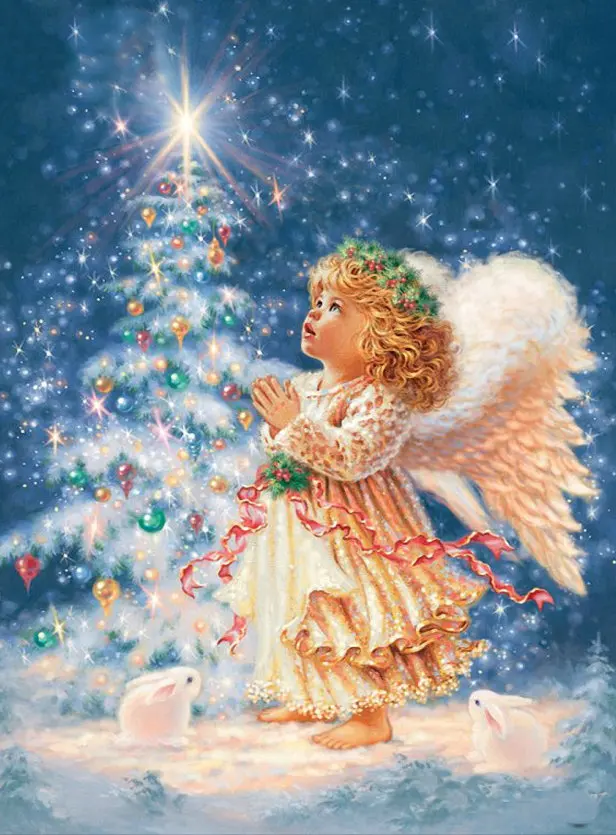 

5D DIY Full Square / Round Diamond Embroidery Christmas Angel Girl Diamond Painting Cross Stitch Mosaic Pattern Decoration Gift