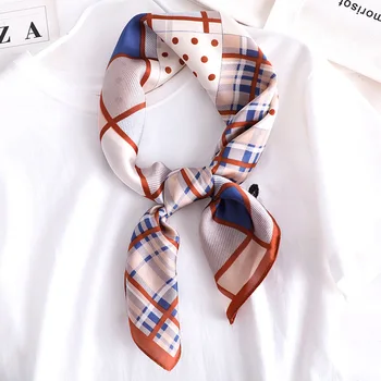 

2020 Spring and summer New style beach printing silk headscarf lady Sunscreen Square shawl Fashion women's quality silk scarves