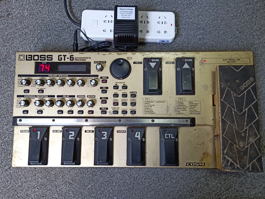 BOSS GT-6 ギターエフェクター ACアダプター付き エンランド用トランス,14v ac,GT-8 GT-6 GT-6B GT-3,ギター用 - AliExpress