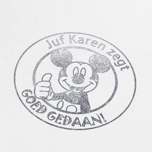 1984-мышь Goed gedaan! Персонализированные пользовательские штамп с именем большая работа персонализированная печать учителя испанский голландский