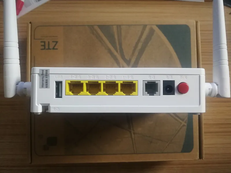 Оригинальный ZTE F663NV3A GPON 1GE + 3FE 1 кастрюля Wifi ONU ONT английская прошивка ac 2 антенны