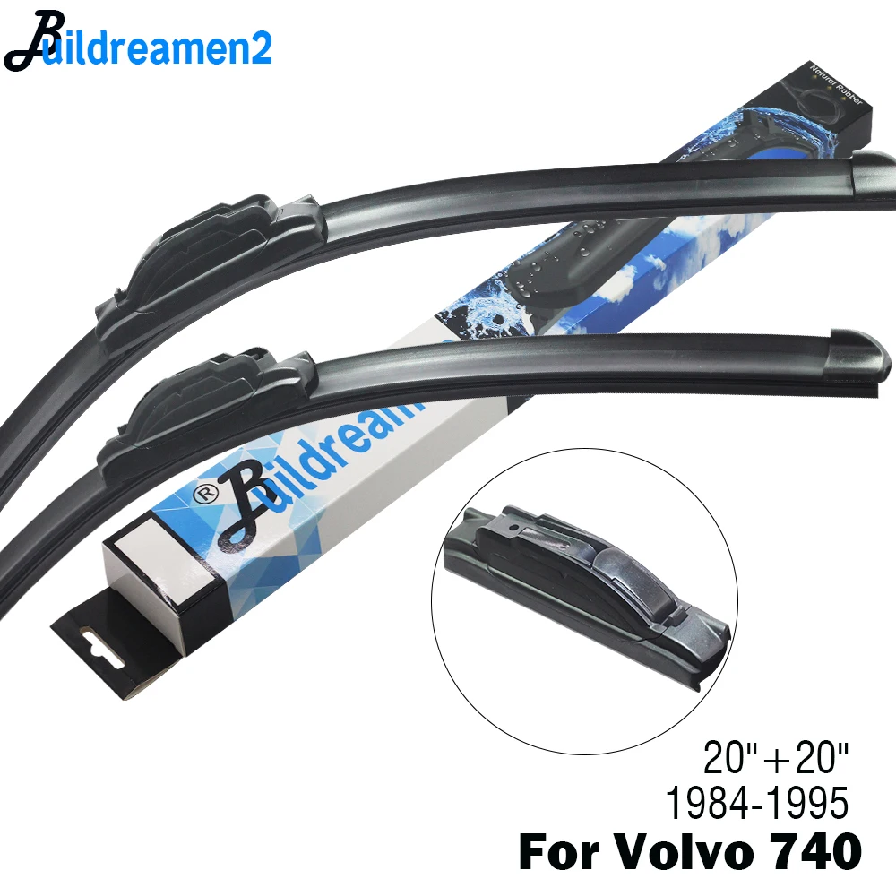 2 шт. резиновые щетки стеклоочистителя для Volvo 740 Fit J Hook Arms 1984-1995 | Автомобили и