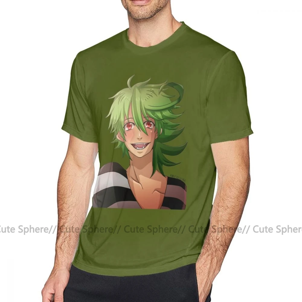 Servamp футболка Sakuya Grin футболка потрясающая Мужская футболка Классическая футболка с коротким рукавом негабаритная футболка из 100 хлопка с принтом - Цвет: Army Green
