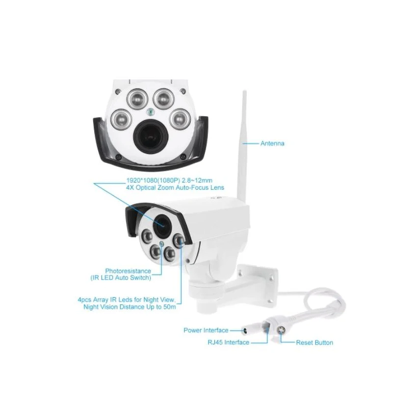 1080P беспроводная wifi 4G PTZ HD ip-камера