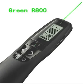

QIYING 2.4 GHz wireless presenter Logitech R800 Remote Control Page Turning Green laser Pointer Pen wireless Presentation teach