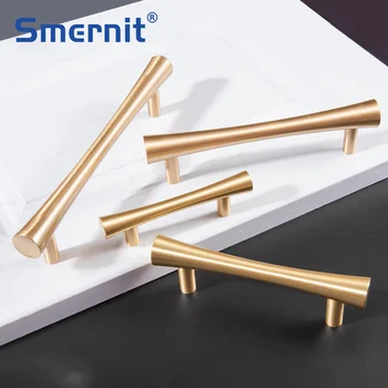 

Brass Furniture Handles Nordic Gold Solid Cabinet Knobs Cupboard Wardrobe Dresser Drawer Door Pulls