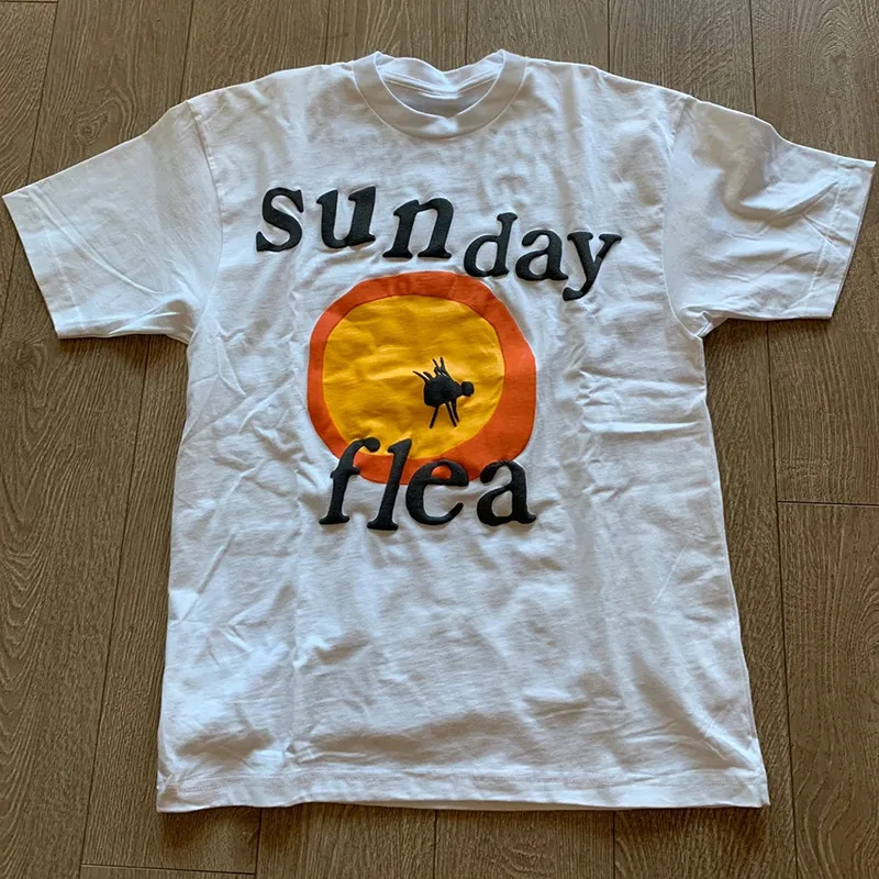 Oversize 3D Foam CPFM.XYZ Sunday Flea Grand Opening T-shirt Men Women T-shirts Tops Tee | Мужская одежда