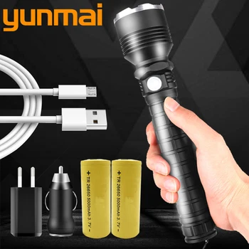 

Yunmai 4000lm xhp70.2 &xhp50 the most powerful led flashlight 26650 usb torch lantern 18650 hunting lamp hand light