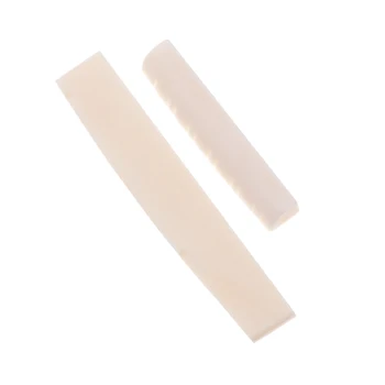 

Bone Slotted Bridge Saddle Nut Set for 12-string Acoustic Guitar Accessory
