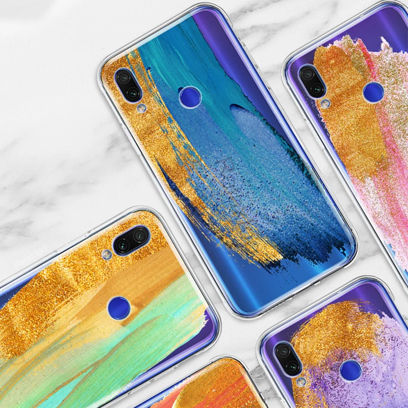 Мягкий силиконовый чехол для Xiaomi redmi note 7 Защитные чехлы телефона с рисунком