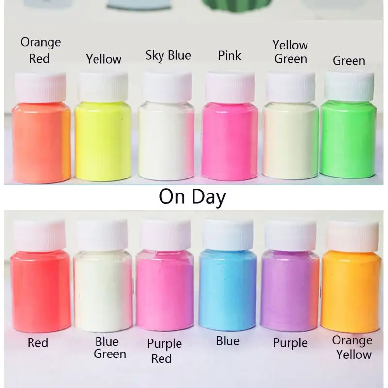 12 Color Luminous Resin Pigment Kit Glow In the Dark Powder Pigment Colorant Dye Fluorescent Resin