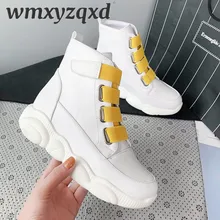 Women's Vulcanize Shoes Comfortable Breathable Fashion Ladies Platform Sneakers Width Lace Up Large Size Boots 33-46 WMXYZQXD