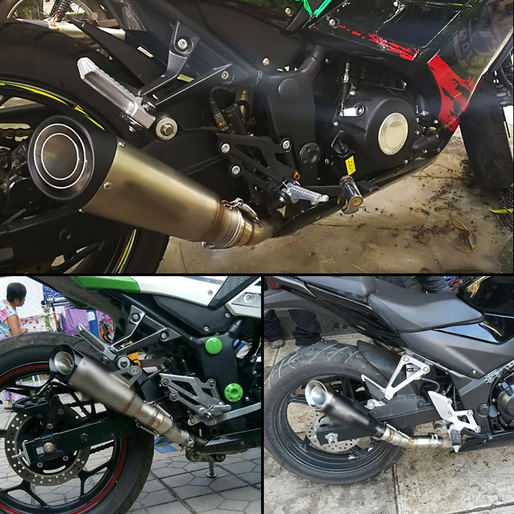 51 мм 60 мм Универсальный мото rcycle выхлопной АК Глушитель Трубы escape moto для Yamaha Honda R1 R3 R6 Nmax