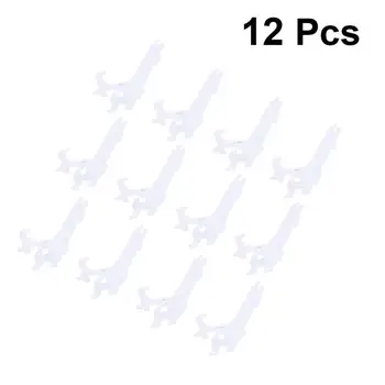 

12pcs 5 Inches Plate Tea Display Stand Tea Biscuit Dish Easel Rack Multifunction Desktop Display Holder for Home Party Shop