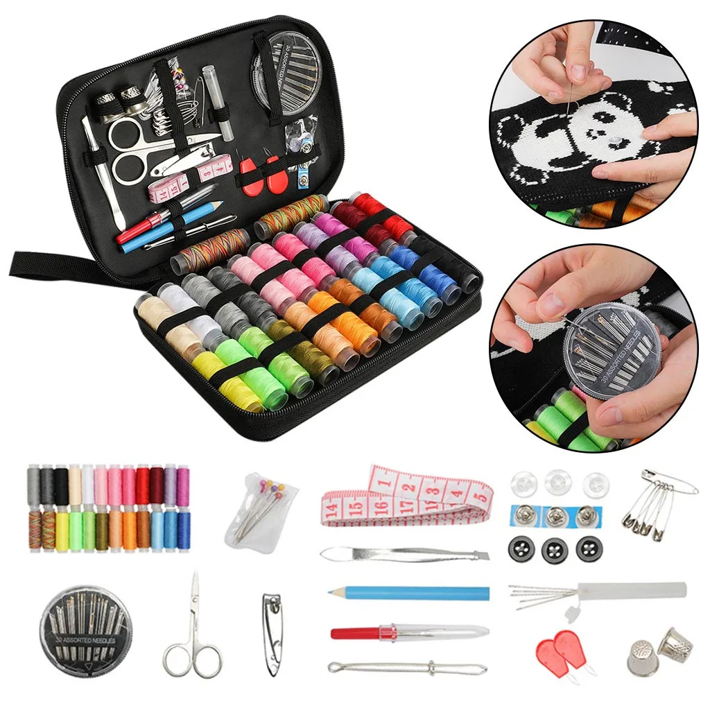 

Sewing KIT Repair Set Needles Portable Mini Mending Button Travel Sew Kits Sewing Supplies Accessories Hilos para coser W10