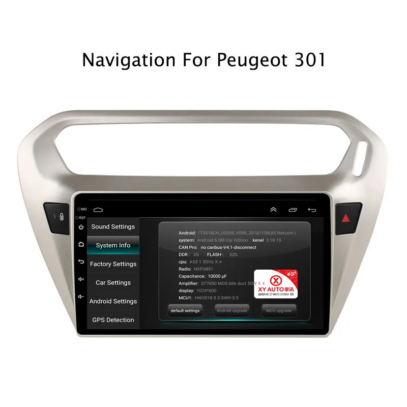 Top 9Inch Android 8.1 Car DVD GPS Navigation Player For Peugeot 301/Citroen Elysee 4G LTE with SIM Card Slot 2DIN Car Radio Stereo 5 Top 9Inch Android 8.1 Car DVD GPS Navigation Player For Peugeot 301/Citroen Elysee 4G LTE with SIM Card Slot 2DIN Car Radio Stereo 5