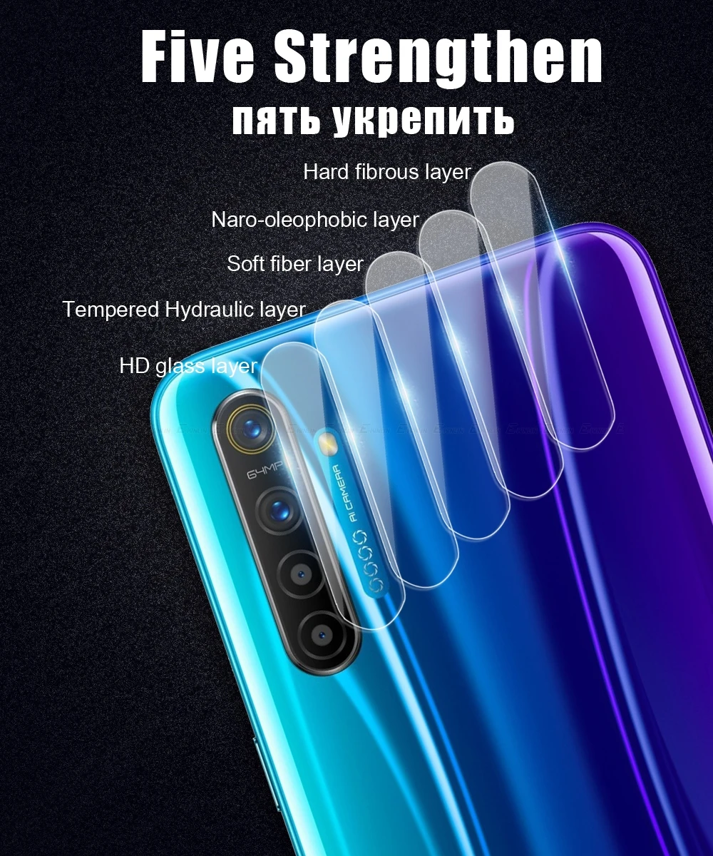 Прозрачная задняя защитная пленка для объектива камеры OPPO Realme 1 2 3i 3 5S 5 Pro C2 Q XT X2 X Lite из закаленного стекла