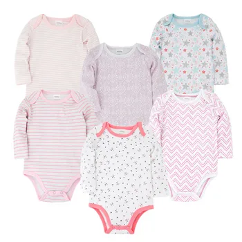 

Baby Girl Clothes Toddler Pink Clothing 6pcs/lot Roupa De Bebe Newborn Clothes 100% Cotton Spring Jumpsuit