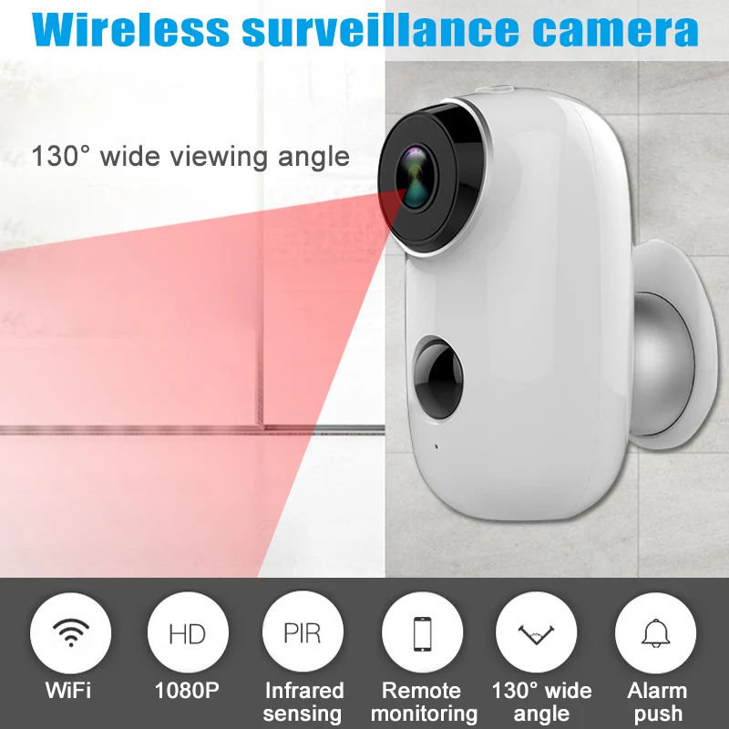 

130 Degree 720P Wifi Surveillance Camera PIR Motion Sensor IR Camera for Home Office Security OD889