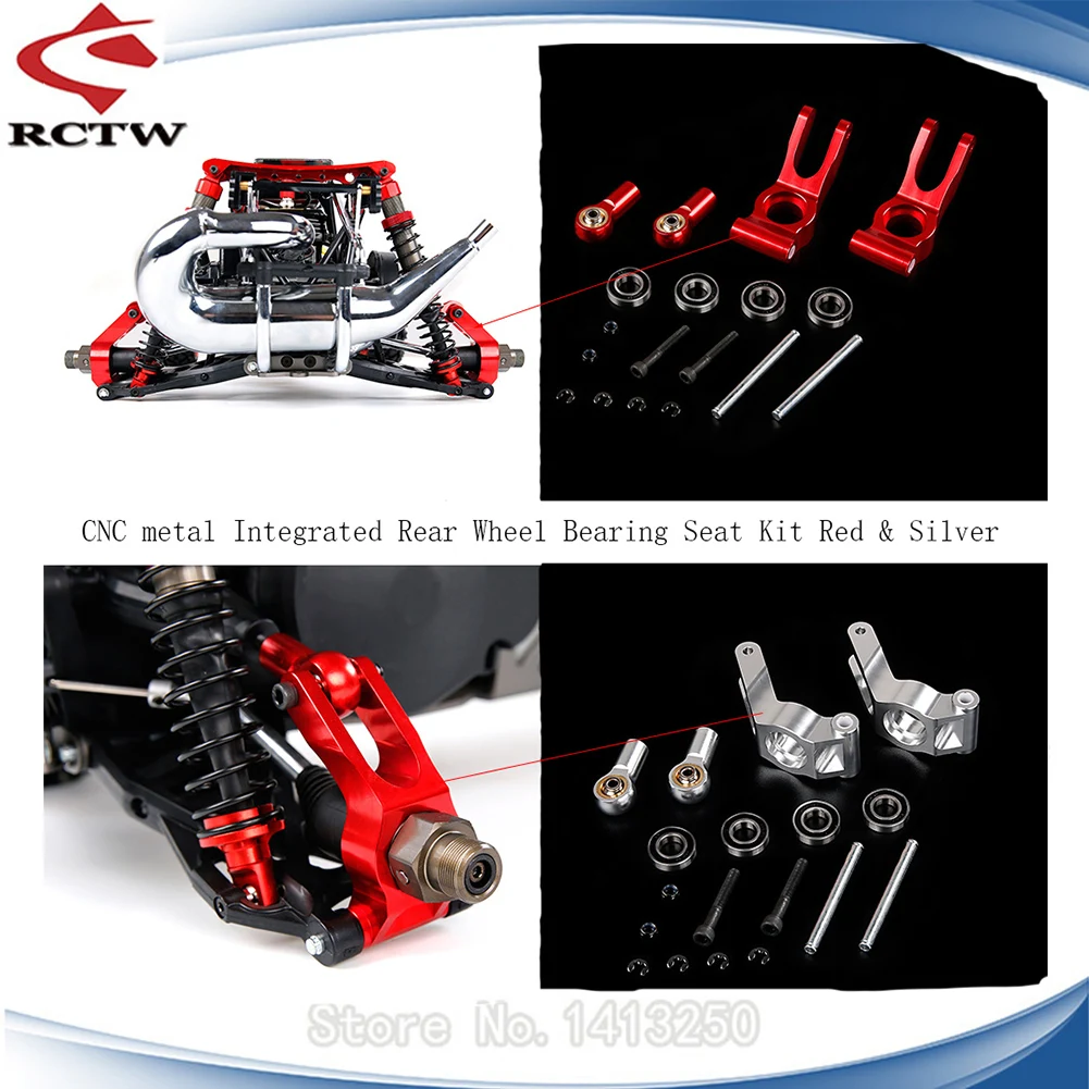 Металлический цельный подшипник заднего колеса с ЧПУ для 1/5 Hpi Rofun Rovan Kingmotor Mcd Gtb