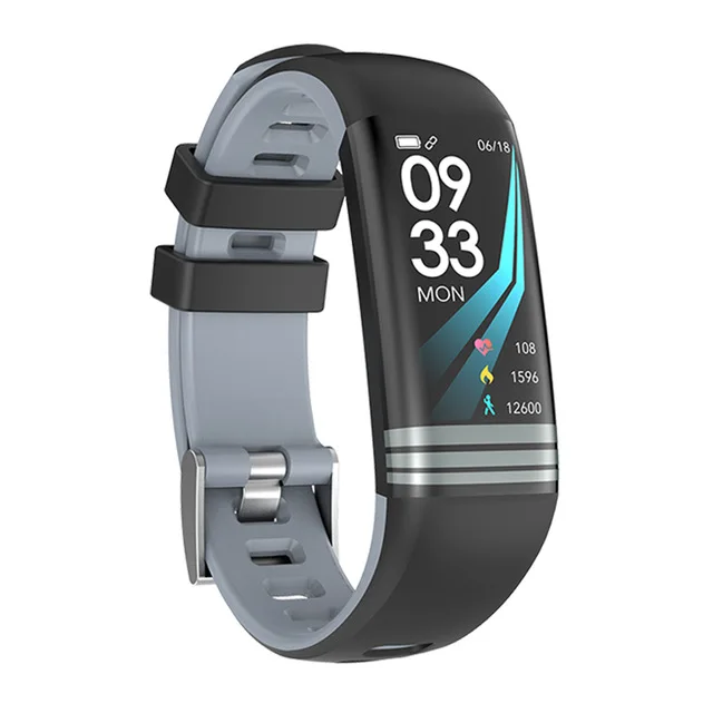 Цветные Смарт-часы для мужчин/женщин Reloj Inteligent HR BP Smartwatch приложение gps подходит для IOS/huawei/Xiaomi Montre подключения PK B57/Q9 - Цвет: Серый
