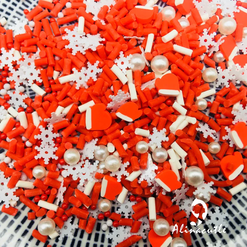 20g Mix Shakers Christmas Halloween Flower Fish Bow Resin DIY Supplies Nails Art Polymer Soft Clay DIY Sequins Scrapbook