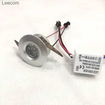 

12pcs 1W silver body LED Mini spot light Einbauleuchte Round verstellbarer cabinet Spot Deckenlampe 230 V LED-Schrankleuchte