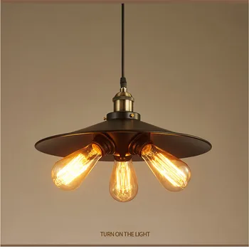 

loft vintage lamp retro umbels pendant lights cafe pub club bar restaurant dining room living room kitchen aisle corridor stair