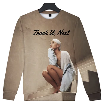 

TJ 3D Ariana Grande Streetwear Hoodies Women/Men O-Neck Long Sleeves Cotton Harajuku Print Ariana Grande Sweatshirt Spring
