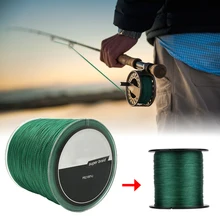green Dali Horse Line 300m Pe Line Pe Braided Wire 4 Strands Multifilament Japanese Fishing Line Super Strong Fishing Lines