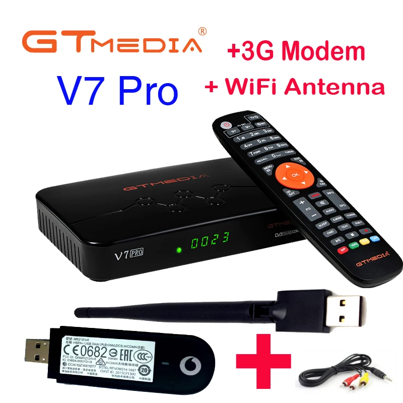 GTmedia V7 Plus Pro Combo dvb-t2 dvb-s2 Satellite Receiver Suport H.265 PowerVu Biss Key Ccam Newam Youtube GTmedia V7 Pro