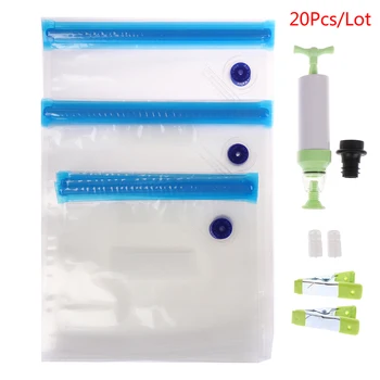 

Vacuum Food Bag Sealer Food Storage Bag Air Pump Suitable For Refrigerator Plastic Ziplock Seal Bag Reusable Preservation