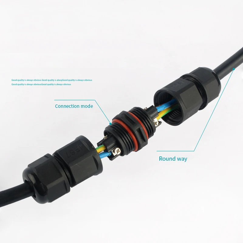 IP67 Водонепроницаемый разъем 400V 25A 6-11 мм 2/3/4Pin Электрический винт Тип Мощность кабель штекер распределительная коробка для напольный светильник