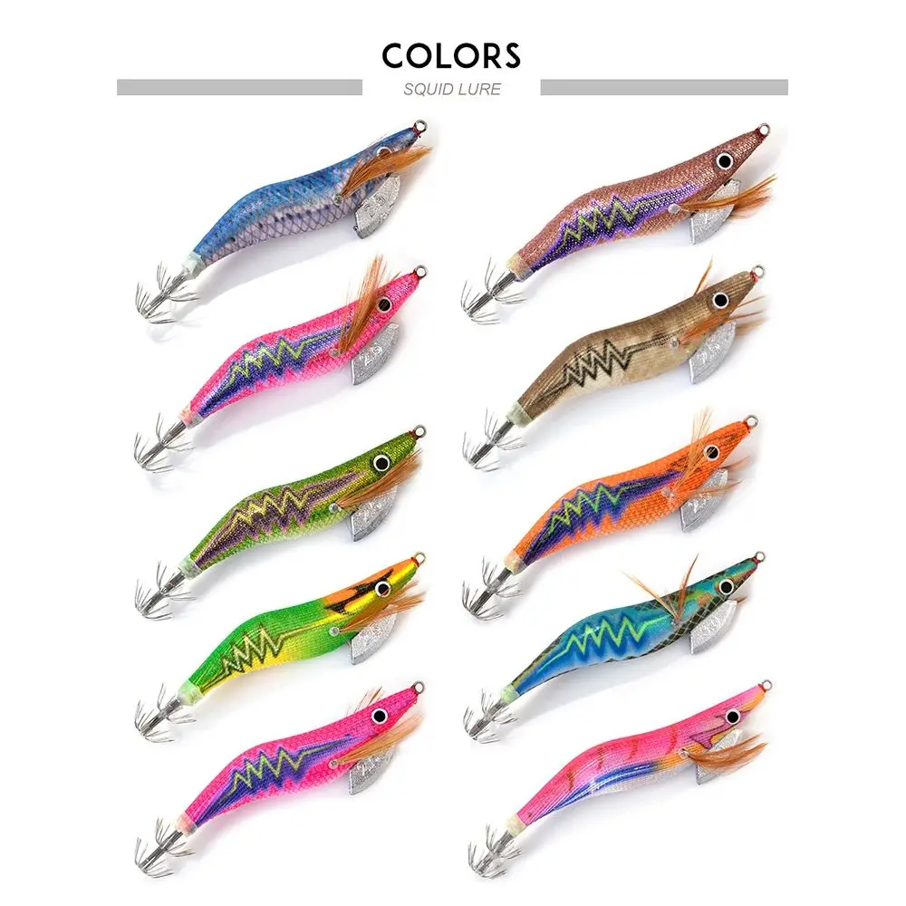 

lead weight 2g 25g 30g 35g Lead Sinker Jigs Lifelike Squid Hook Octopus Bait Wood Shrimp Lures Fishing Tackle